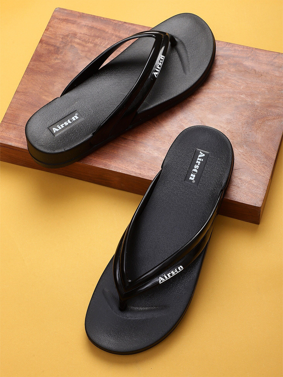 

Airson Women Thong Flip-Flops, Black