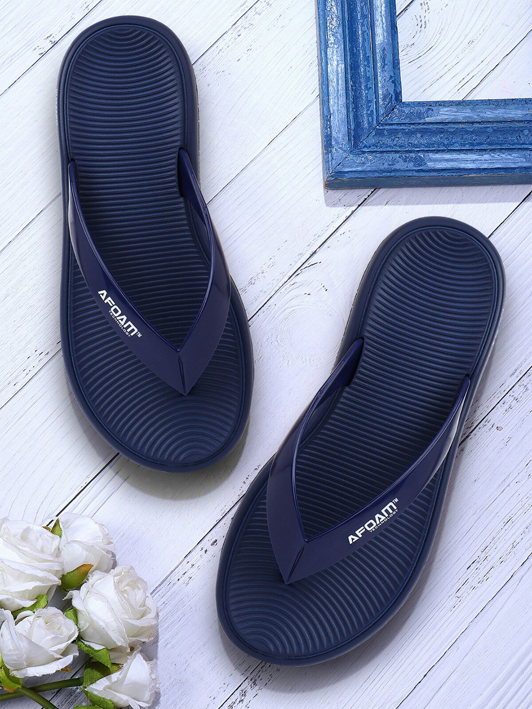 

Airson Women Thong Flip-Flops, Navy blue