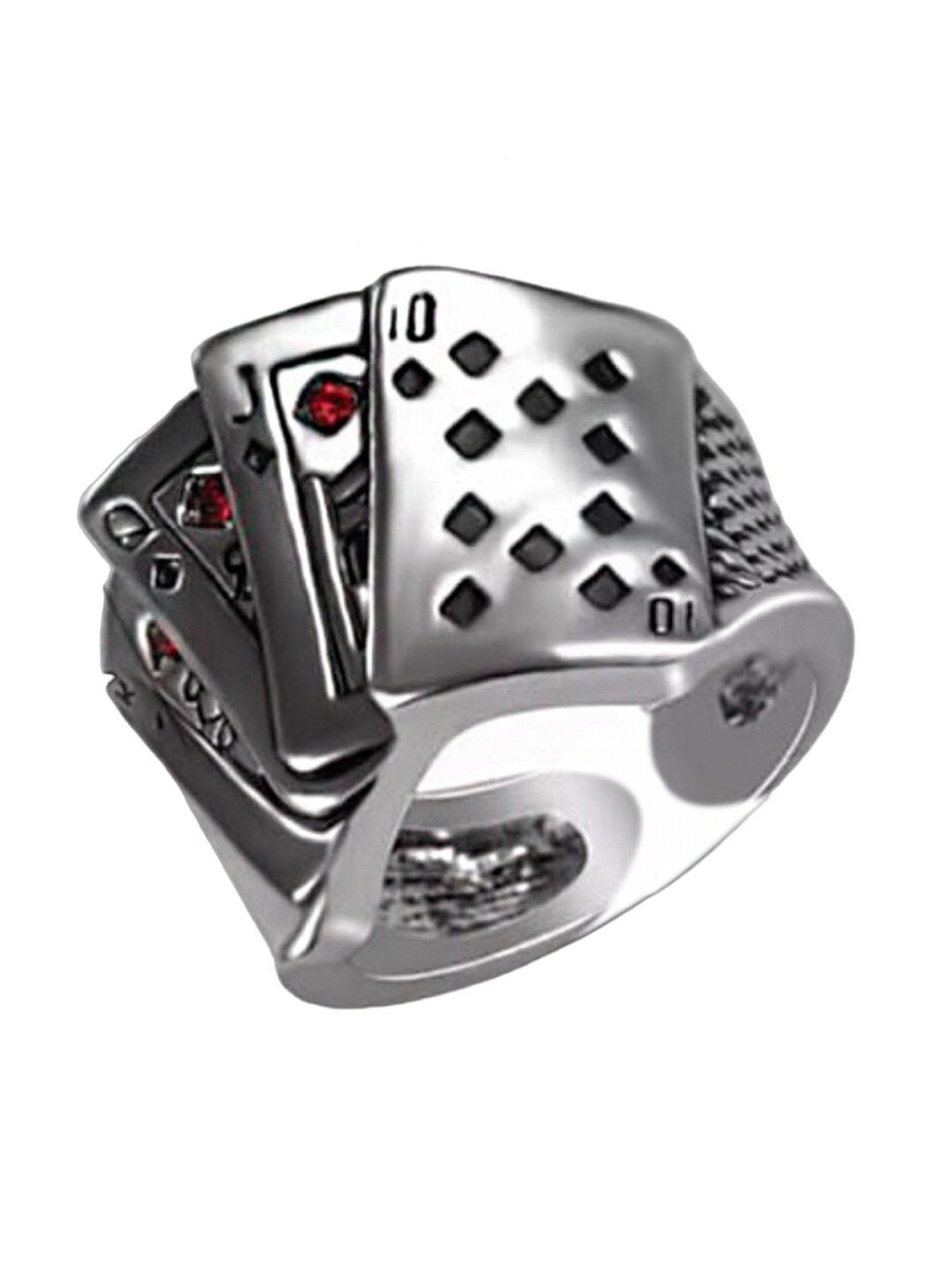 

OOMPH Men Stainless Steel Finger Ring, Silver