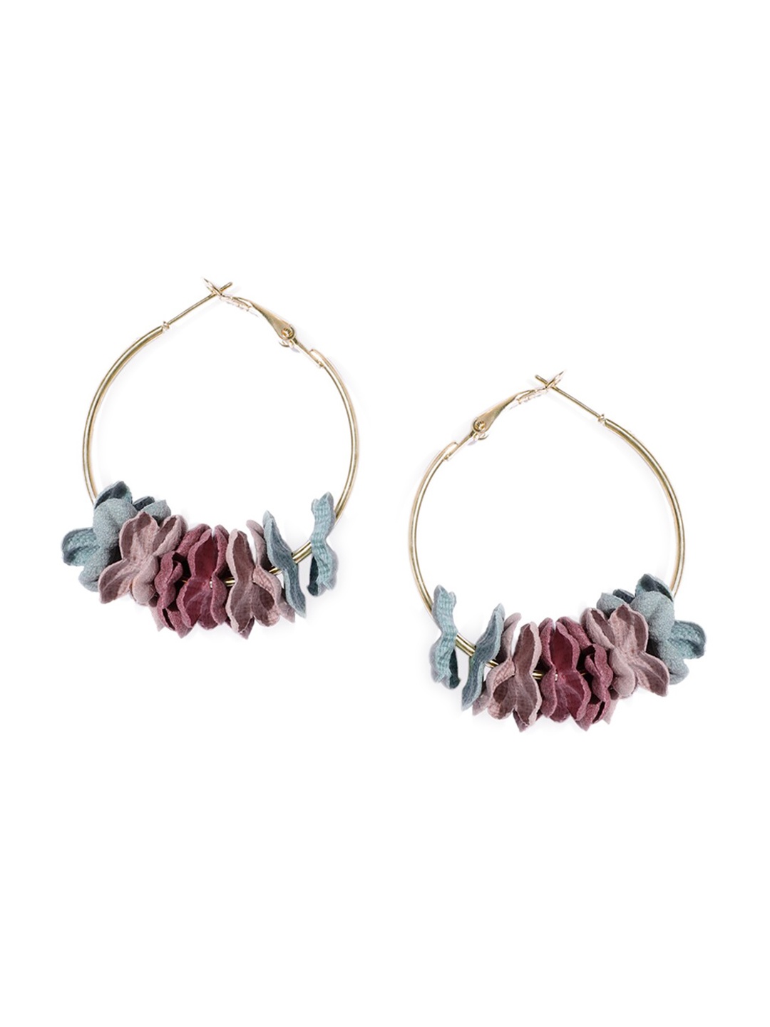 

OOMPH Floral Hoop Earrings, Gold