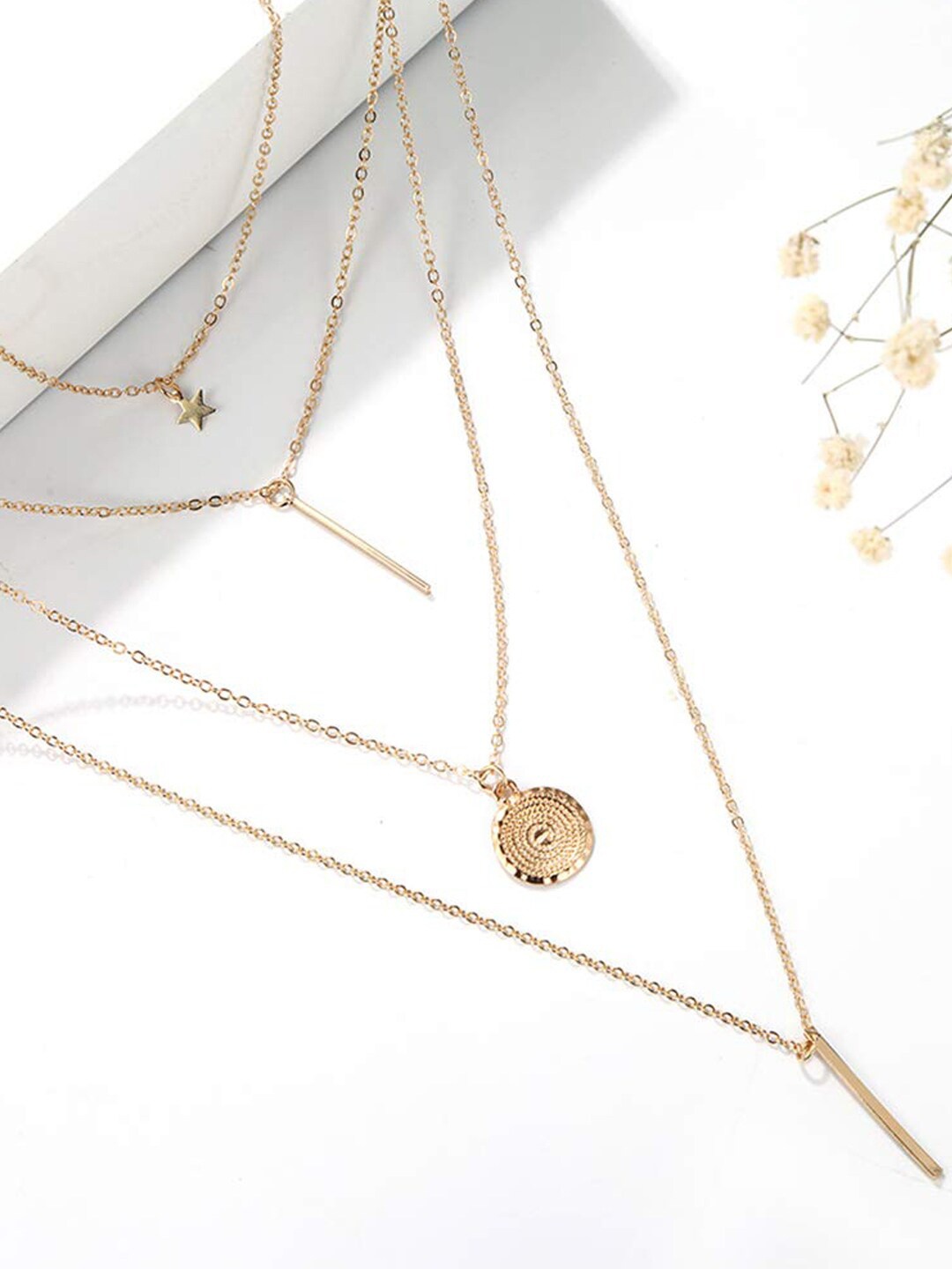 

OOMPH Layered Necklace, Gold