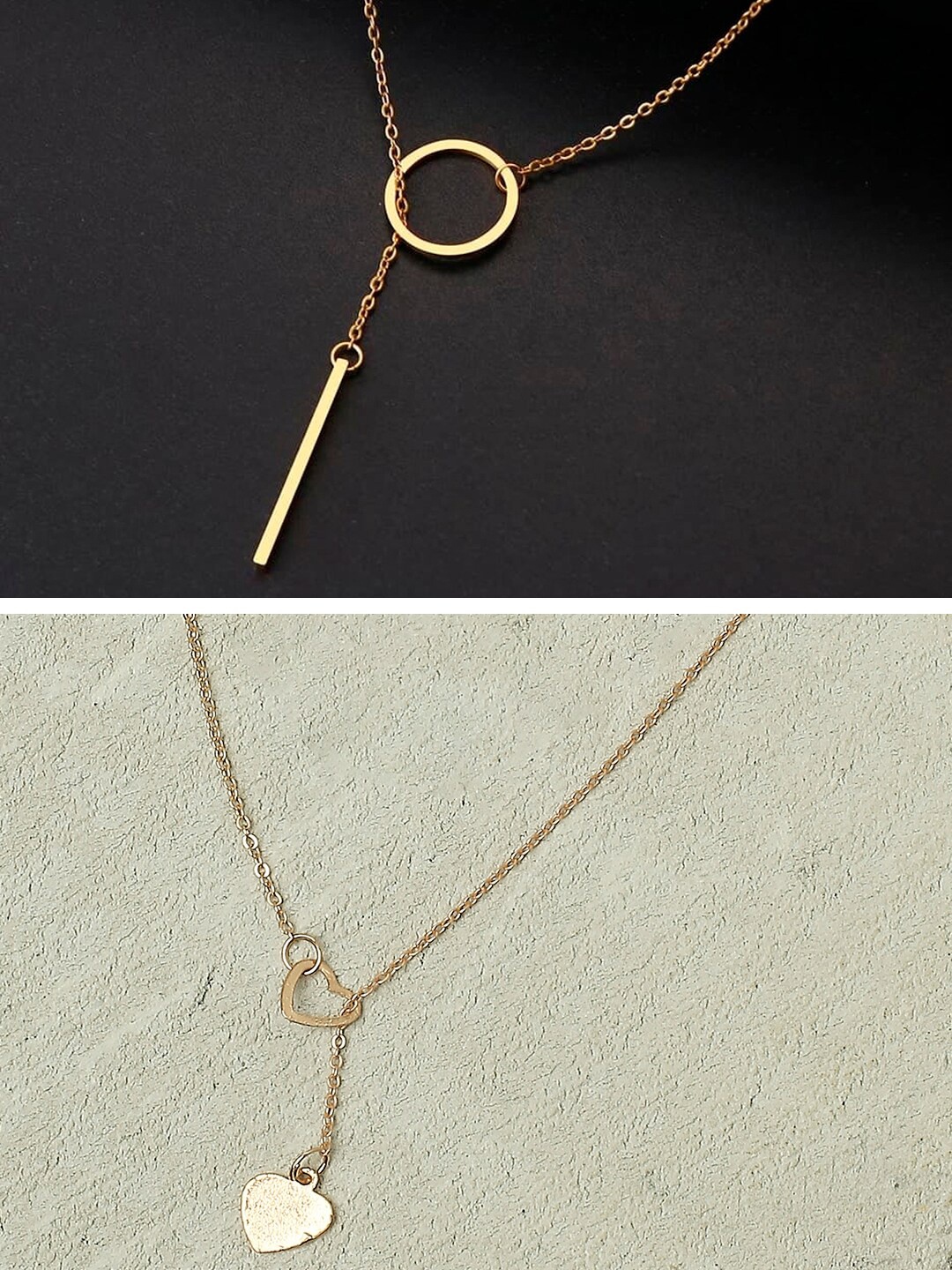 

OOMPH Set Of 2 Necklace, Gold