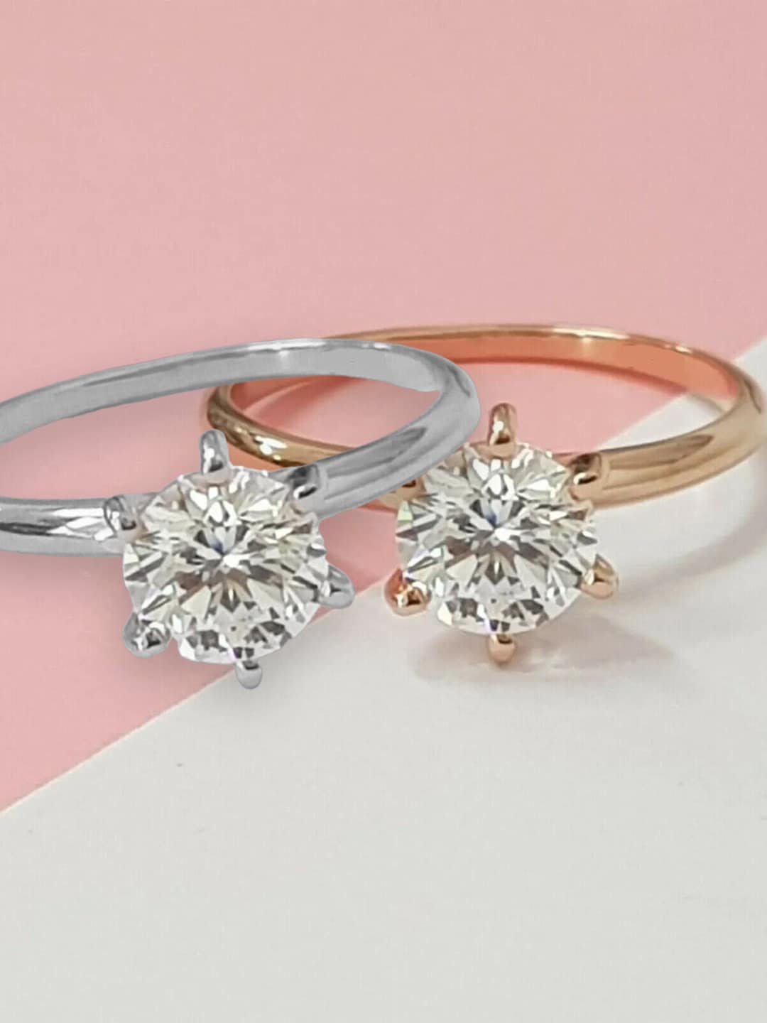 

OOMPH Set Of 2 Cubic Zirconia Studded Ginger Ring, Gold