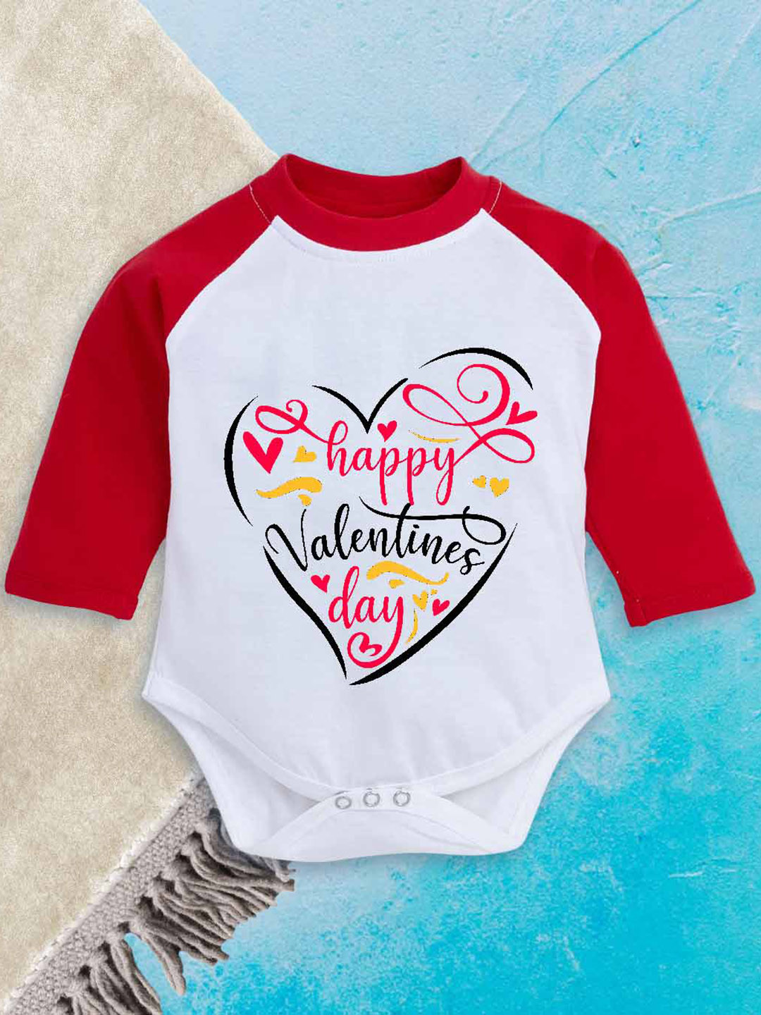 

Babywish Infants Printed Cotton Bodysuit, Red