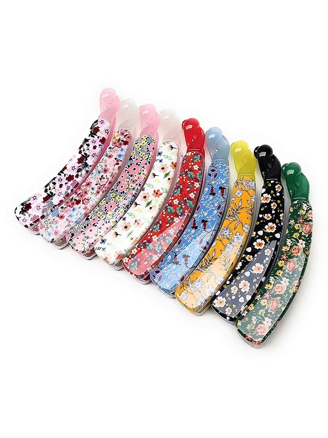 

DN Creation Set of 9 Assorted Printed Banana Clips