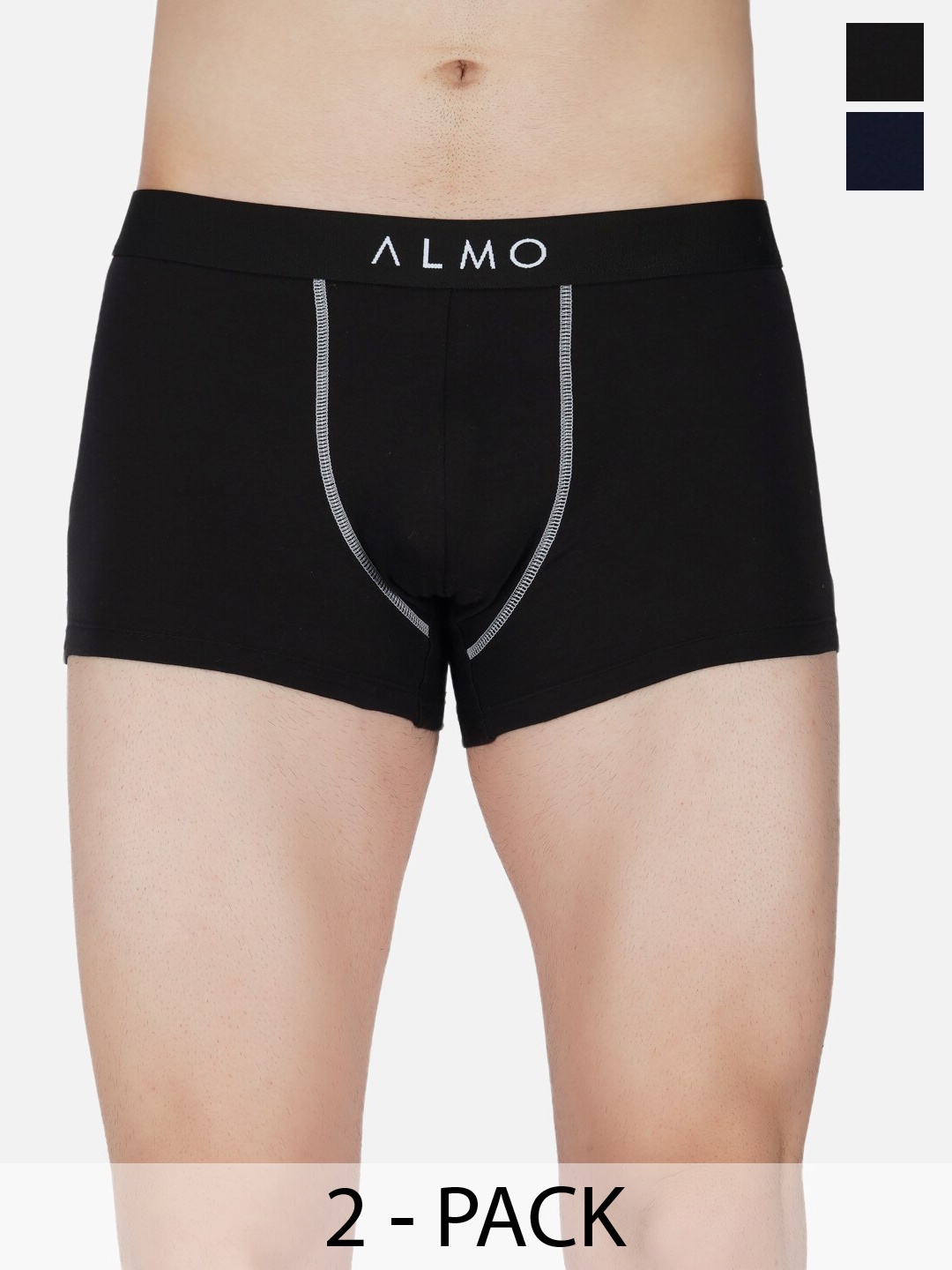 

Almo Wear Pack Of 3 Anti Microbial Trunks CE-T-BBLBL, Black