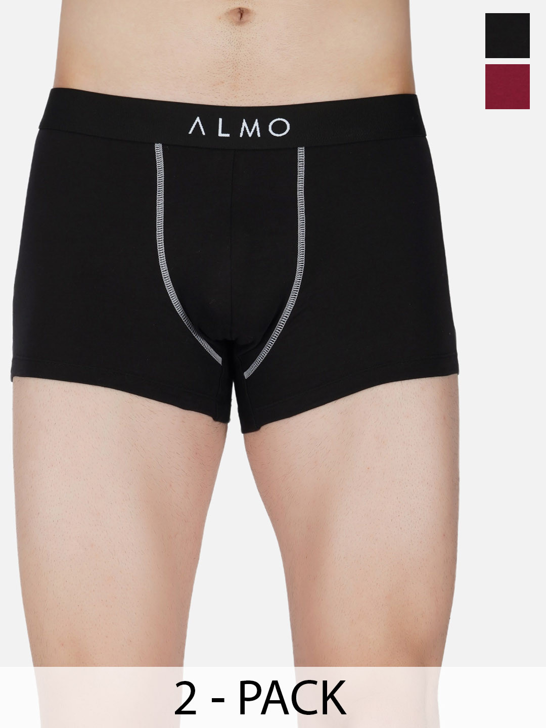 

Almo Wear Pack Of 2 Anti Microbial Trunk CE-T-BR, Black