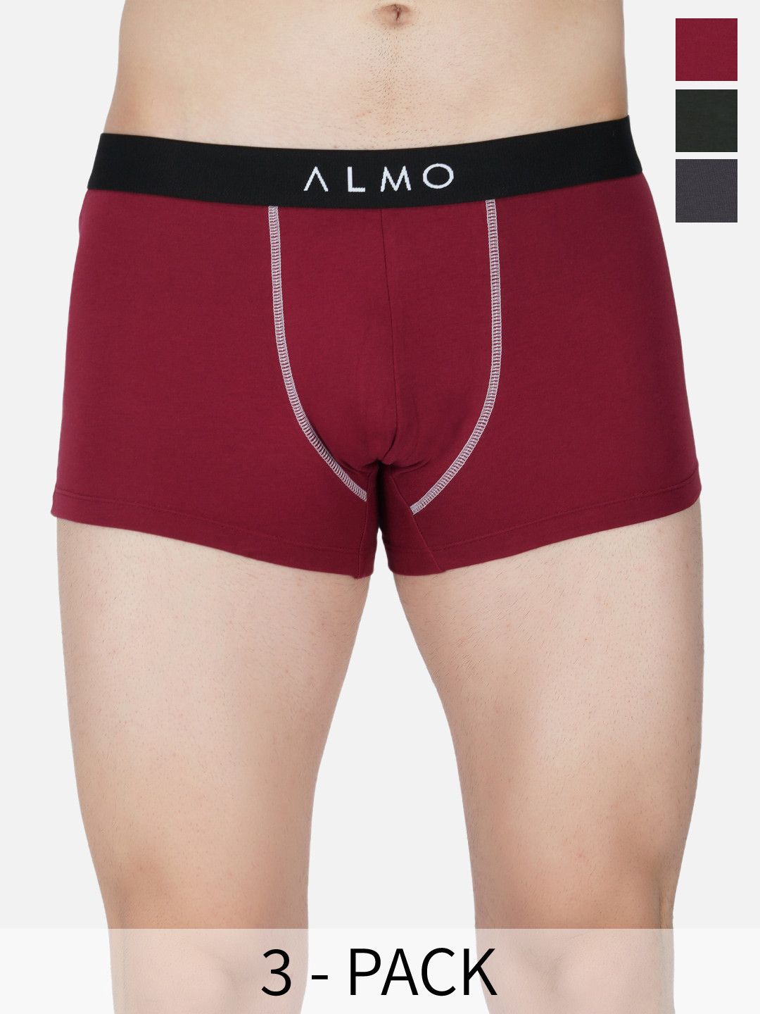 

Almo Wear Pack Of 5 Anti Microbial Trunk CE-T-BGGROL, Black