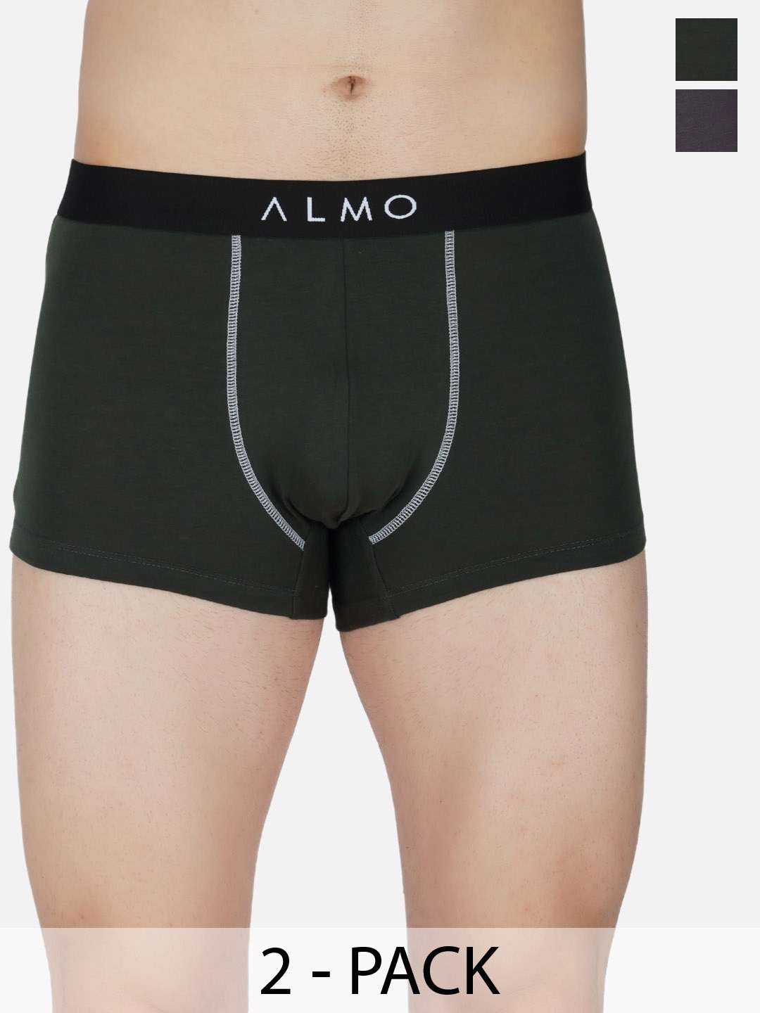 

Almo Wear Pack Of 5 Anti Microbial Trunks CE-T-BBGBLOL, Black