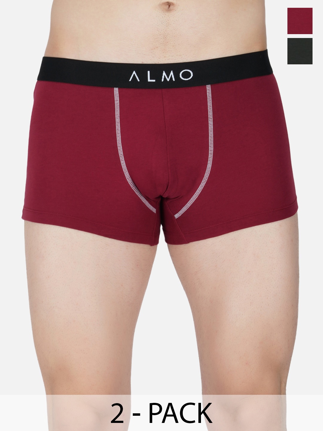 

Almo Wear Pack Of 3 Anti Microbial TrunkCE-T-RROL, Maroon