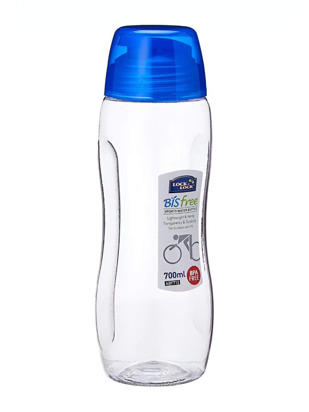 

Lock & Lock Transparent & Blue Tritan Water Bottle 700ml