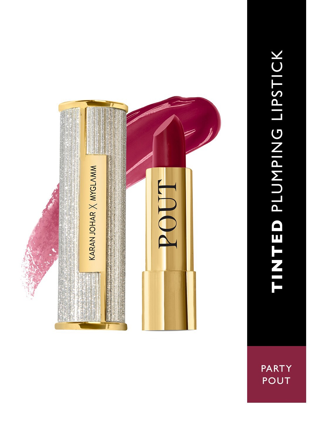

MyGlamm Pout By Karan Johar Tinted Plumping Lipstick 3.5g - Party Pout, Pink