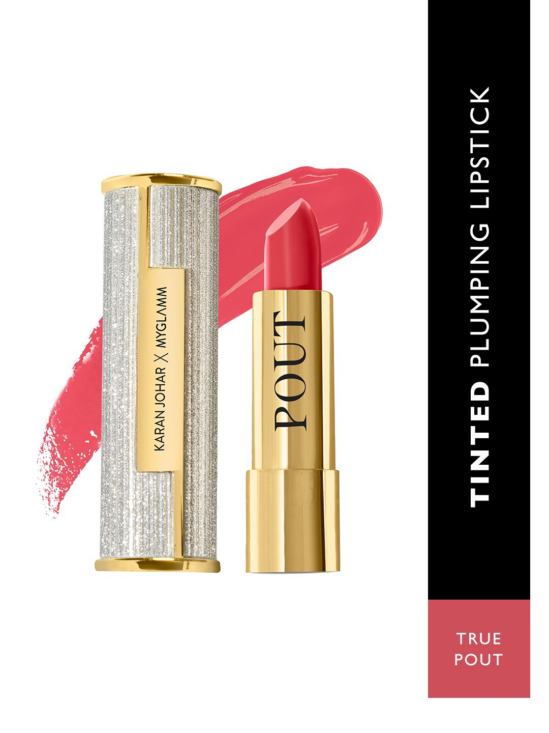 

MyGlamm Pout By Karan Johar Tinted Plumping Lipstick 3.5g - True Pout, Pink