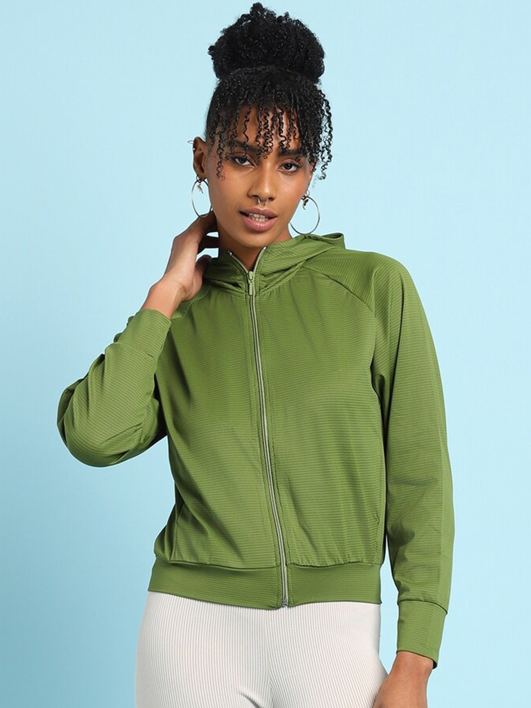 

FOREVER 21 Hooded Pullover Sweatshirts, Green