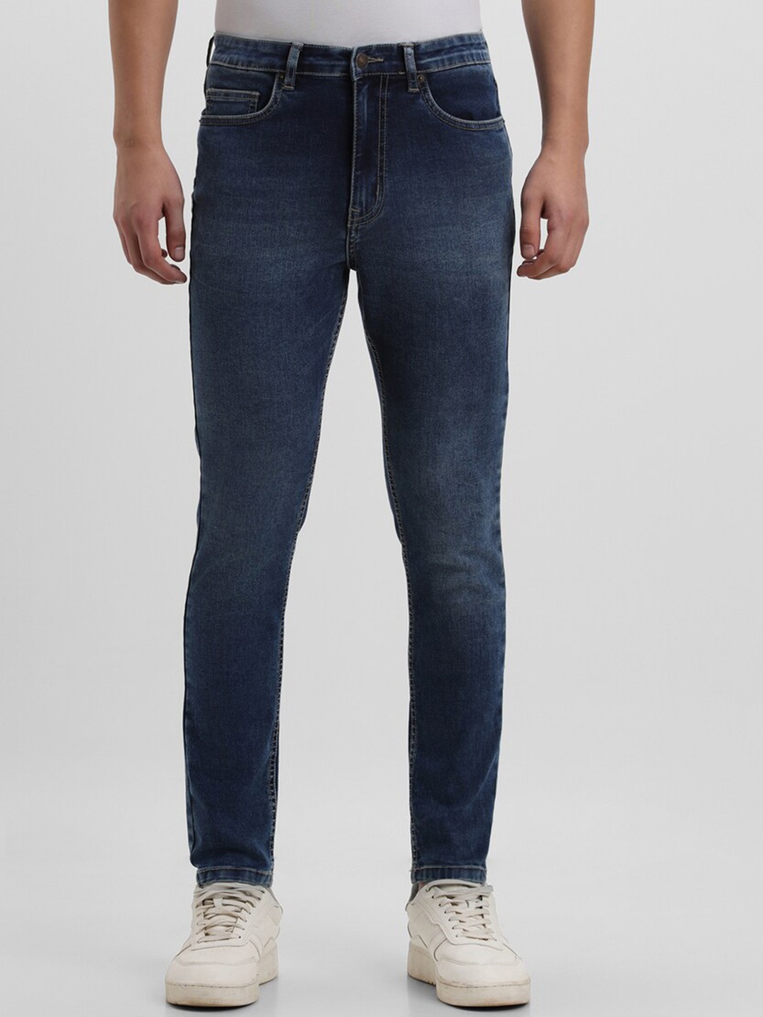 

FOREVER 21 Men Skinny Fit Jeans, Navy blue