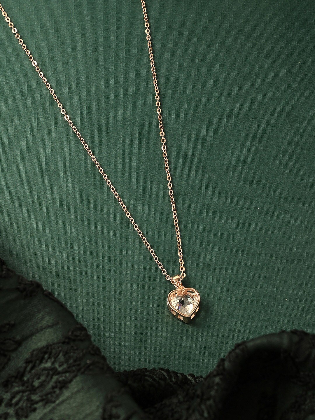 

AMI Rose Gold-Plated Contemporary CZ-Studded Chain