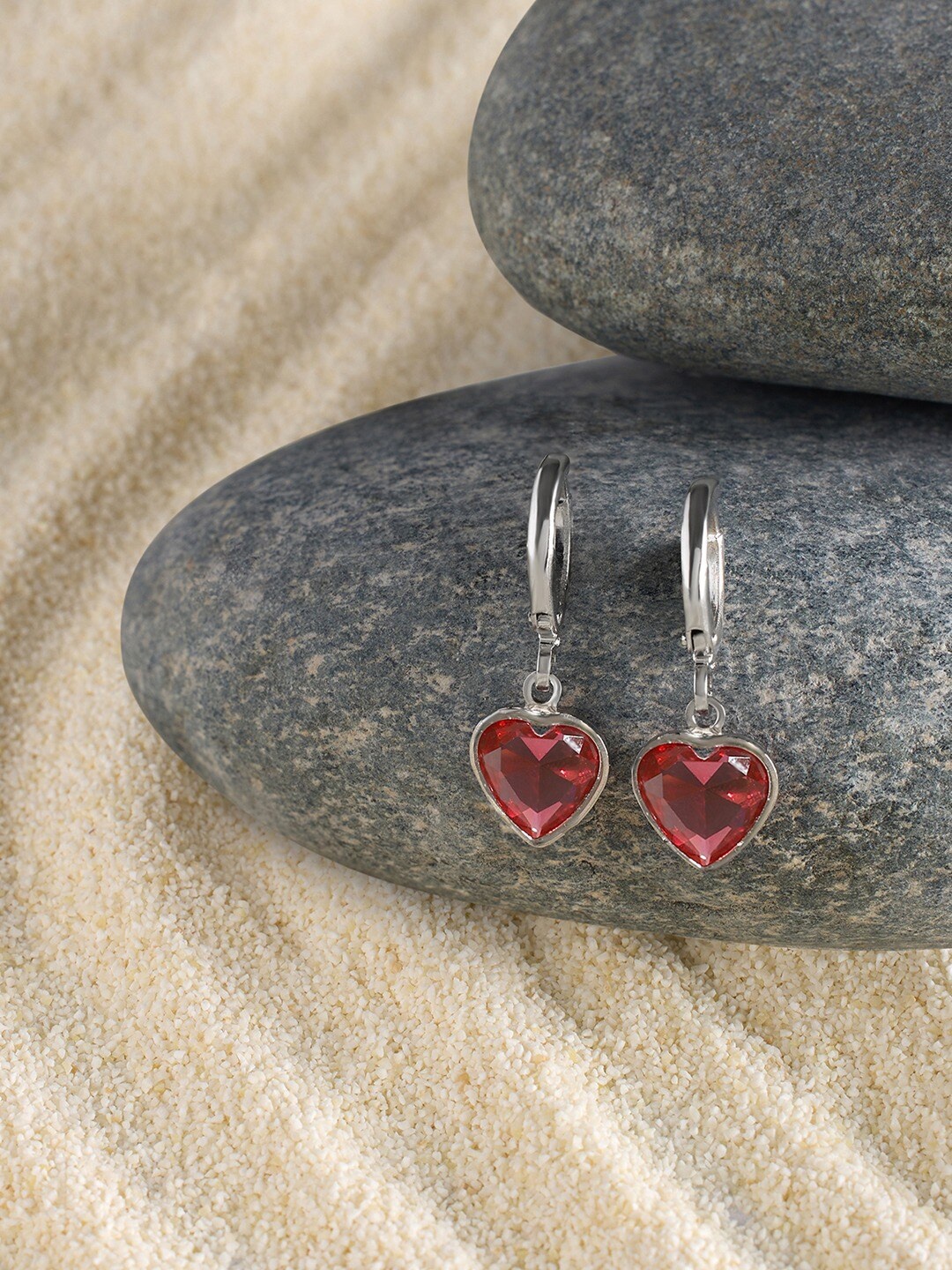 

AMI Silver Plated Cubic Zirconia Hoop Earrings
