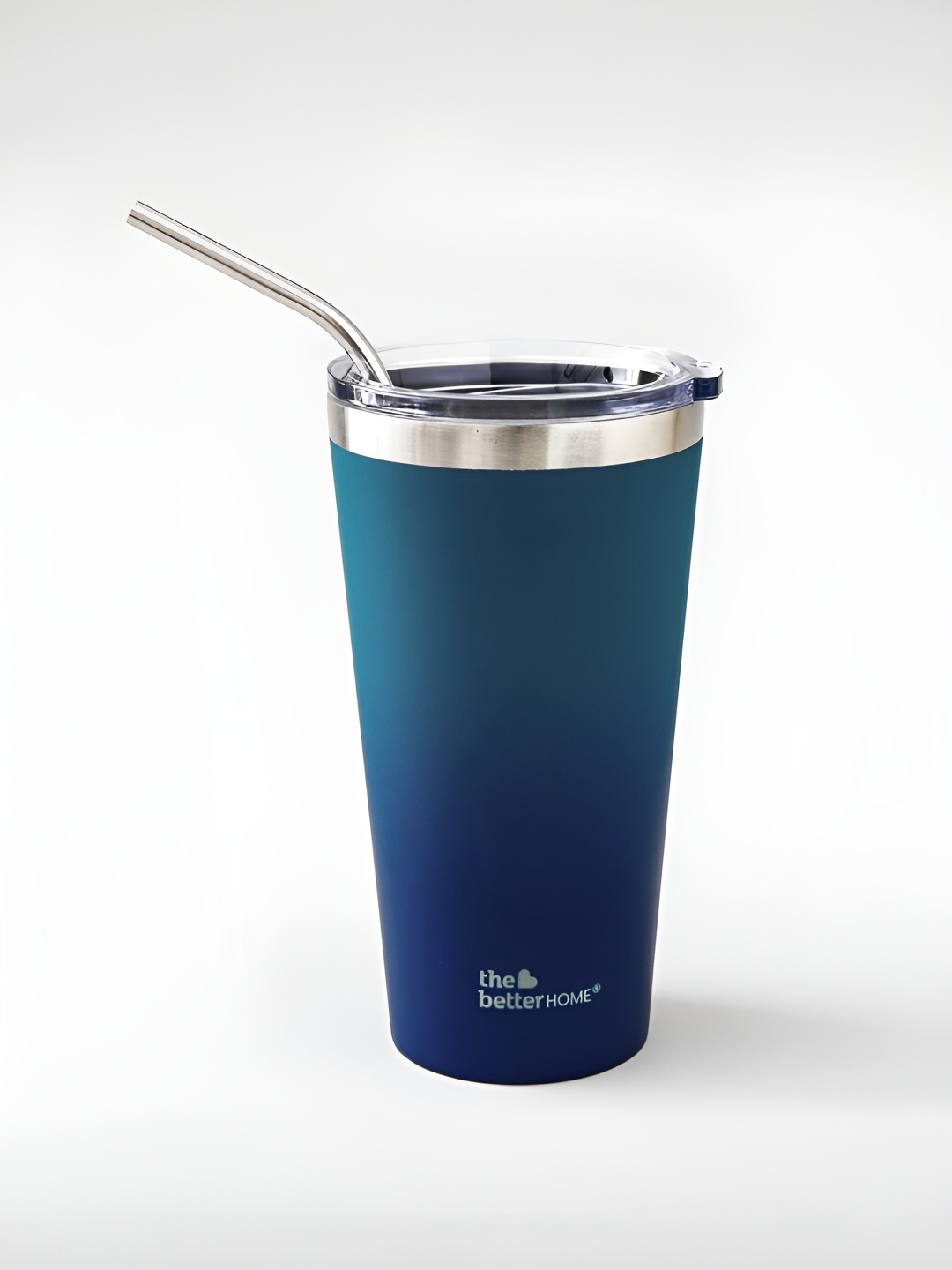 

The Better Home Blue Stainless Steel Tumbler with Straw & Lid 450ml