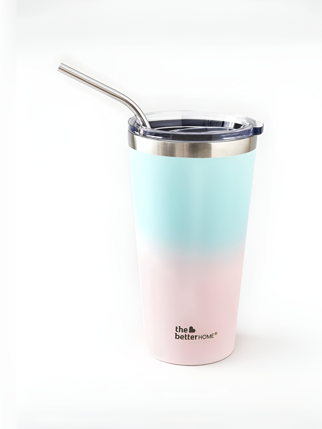 

The Better Home Blue & Pink Stainless Steel Tumbler with Straw & Lid 450ml