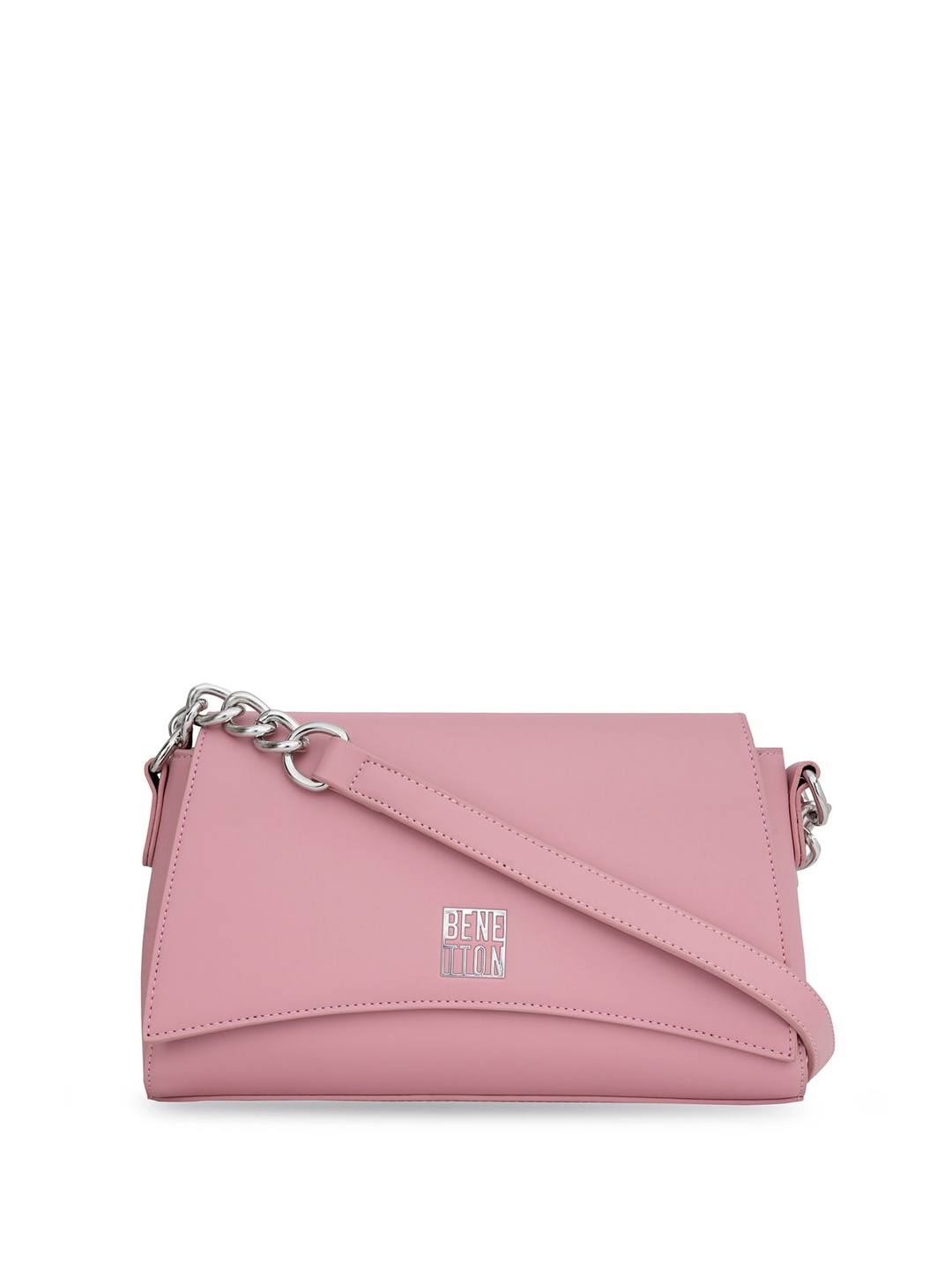

United Colors of Benetton Structured Sling Bag, Pink