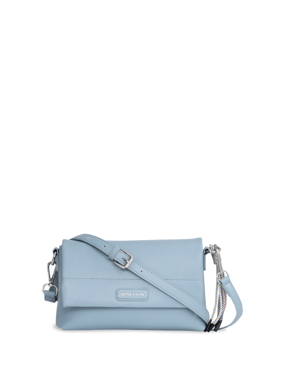 

United Colors of Benetton Structured Sling Bag, Blue