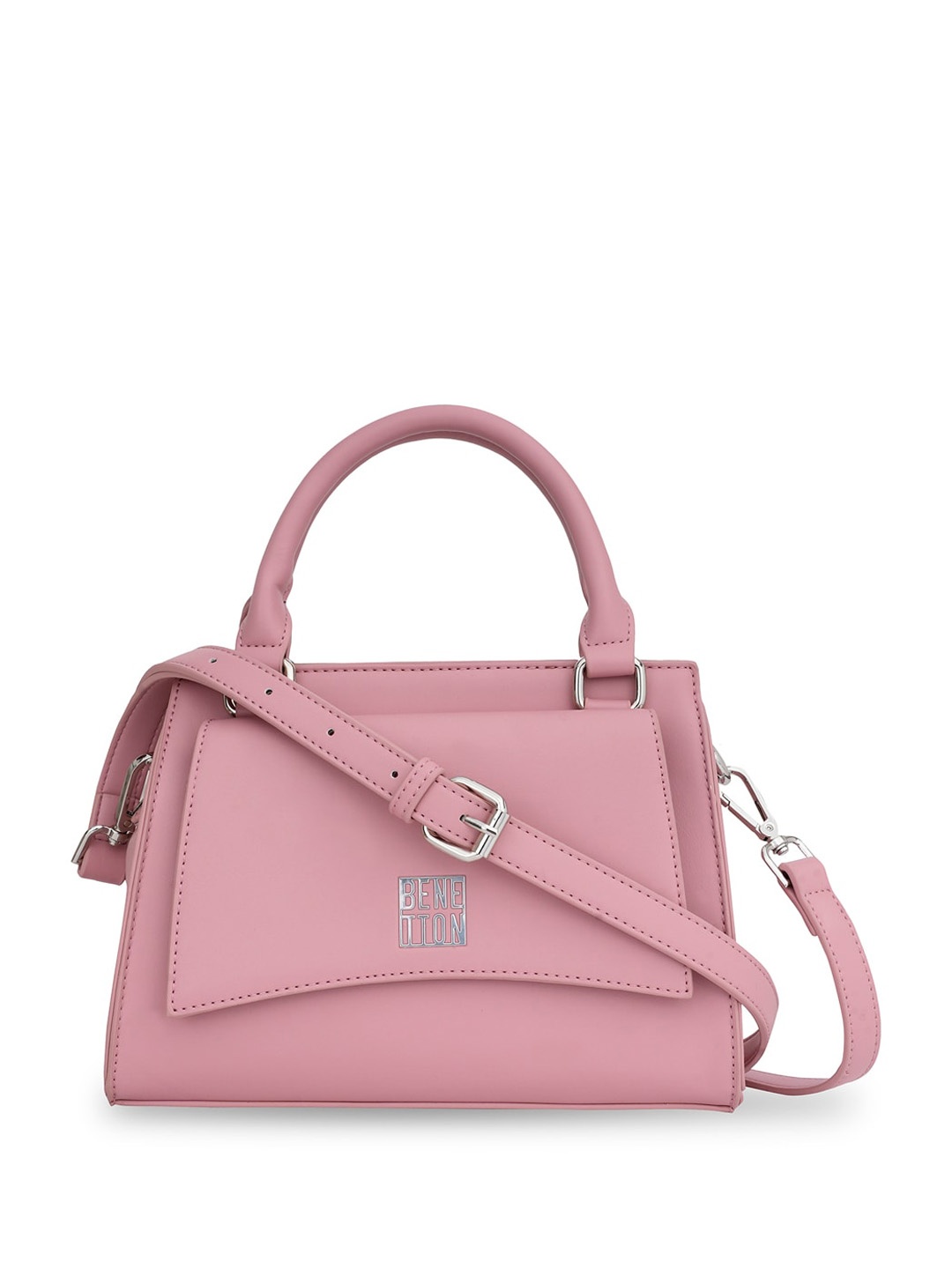 

United Colors of Benetton PU Swagger Handheld Bag, Pink