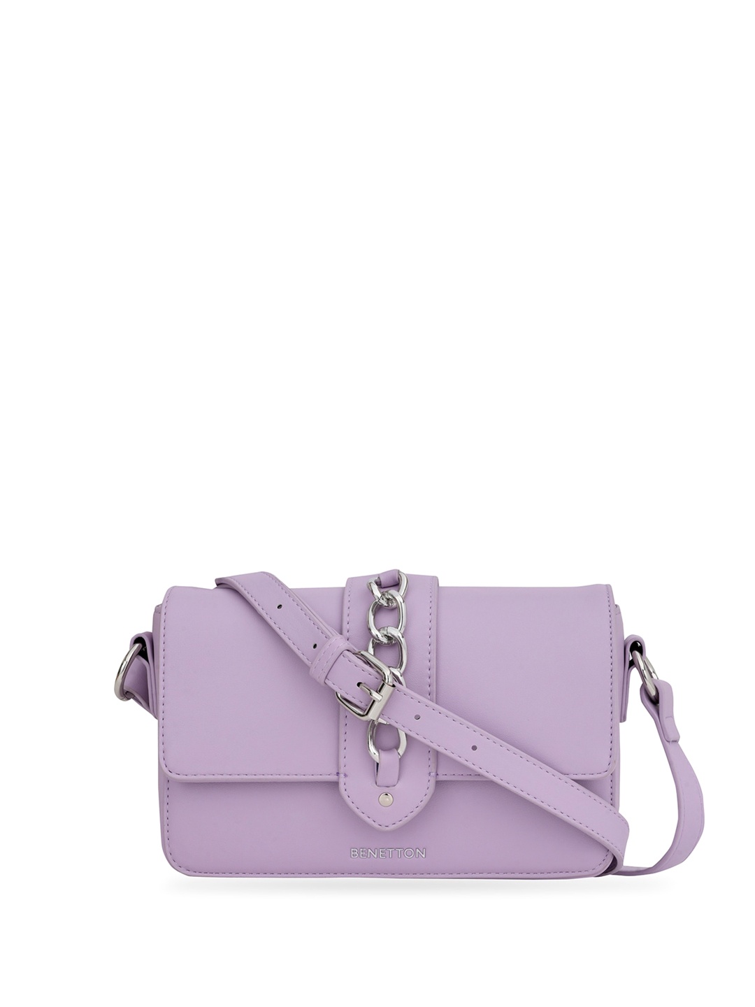 

United Colors of Benetton Structured Sling Bag, Lavender