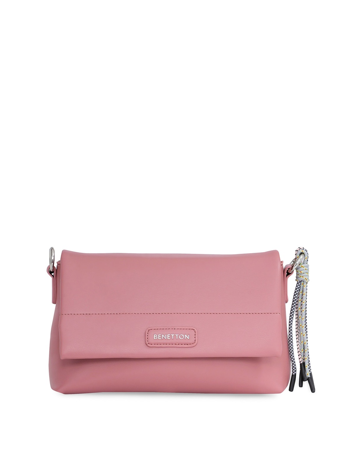 

United Colors of Benetton Structured Sling Bag, Pink