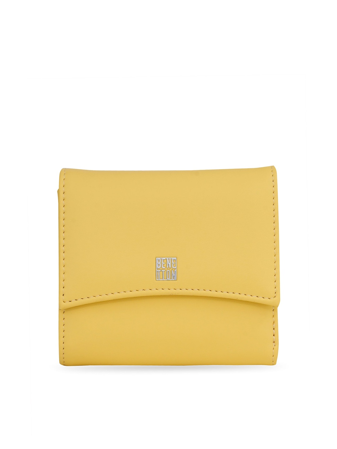 

United Colors of Benetton PU Two Fold Wallet, Yellow