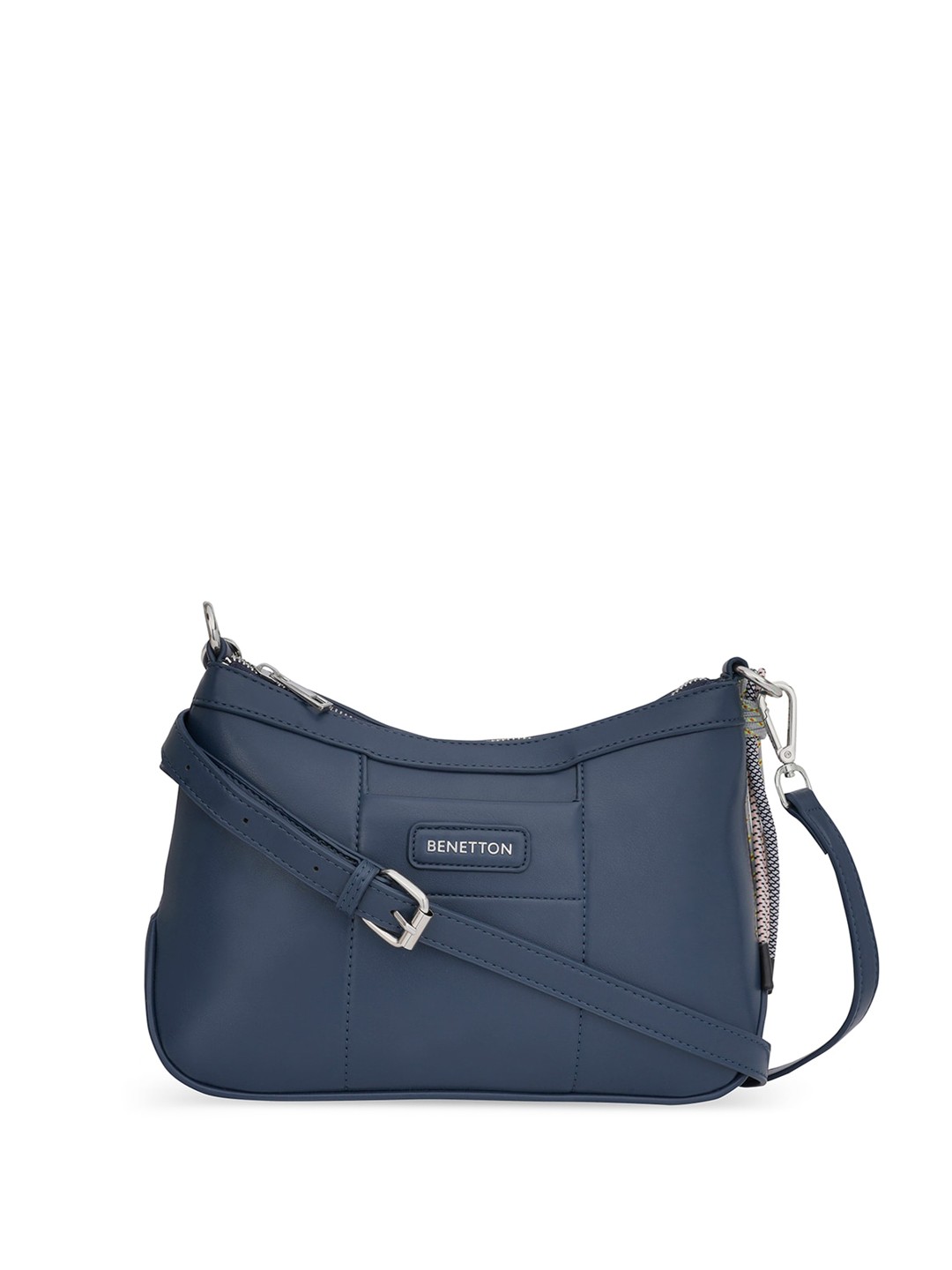 

United Colors of Benetton Structured Sling Bag, Navy blue