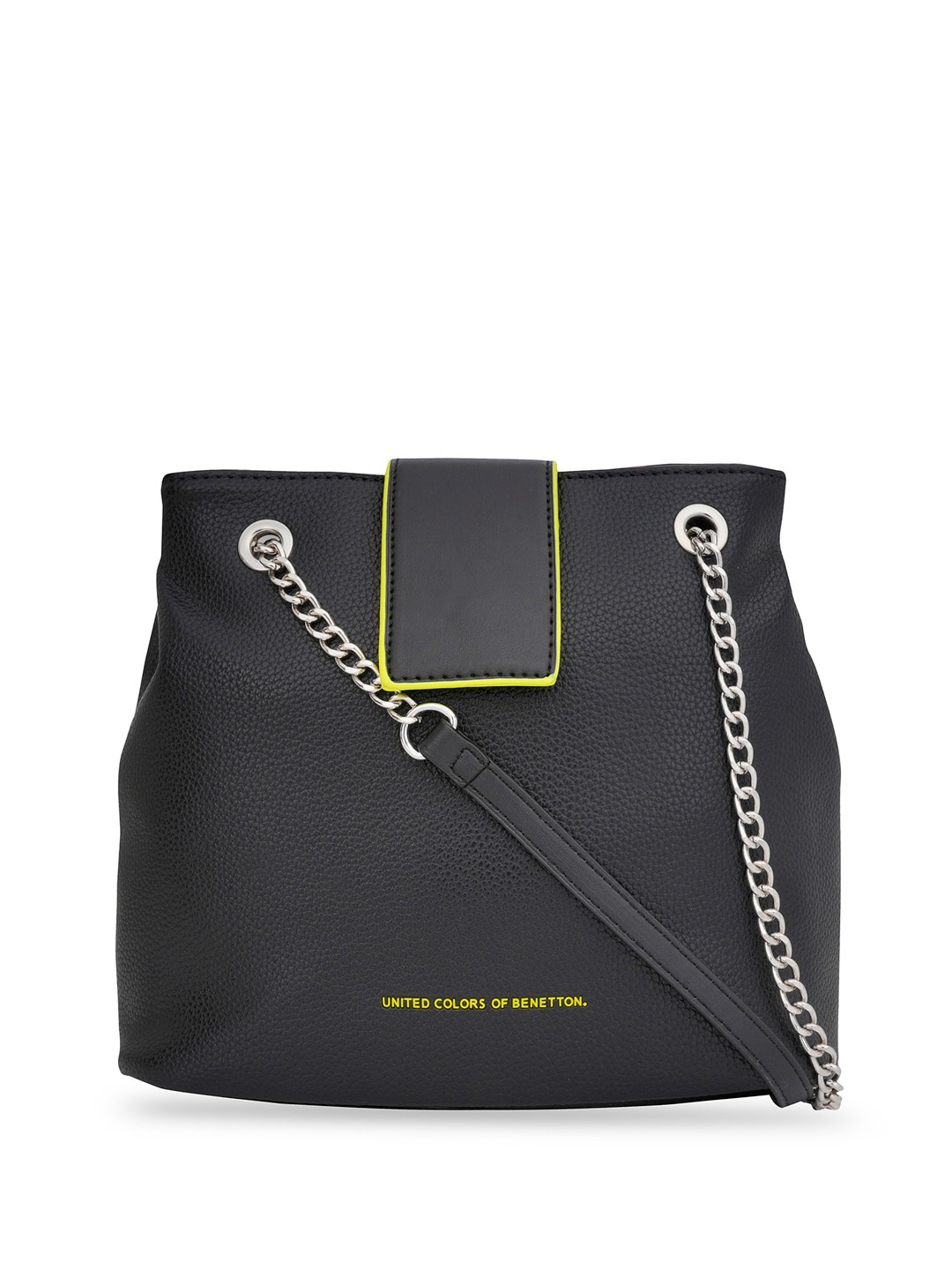 

United Colors of Benetton Structured Handheld Bag, Black