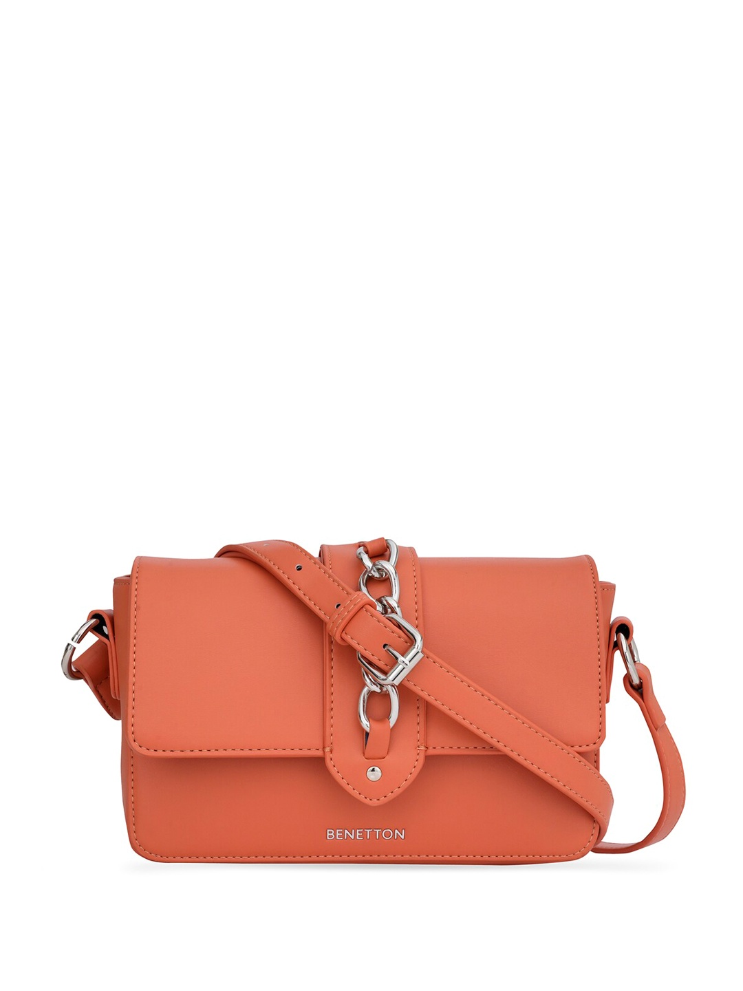 

United Colors of Benetton Structured Sling Bag, Brown