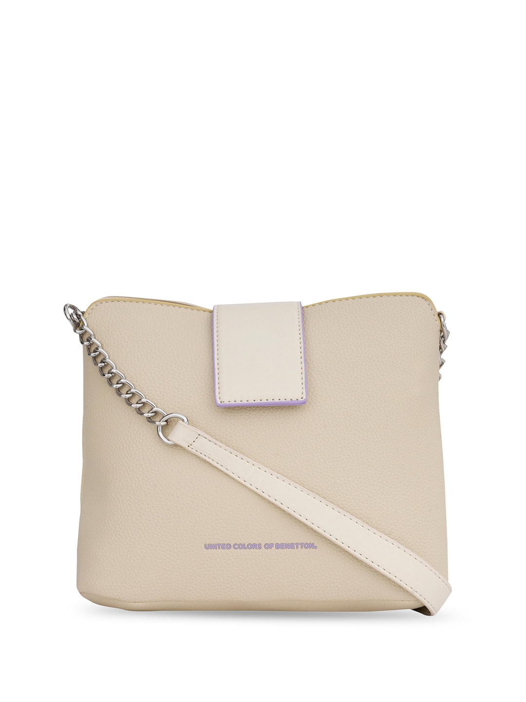 

United Colors of Benetton Oversized Shopper Sling Bag, Off white