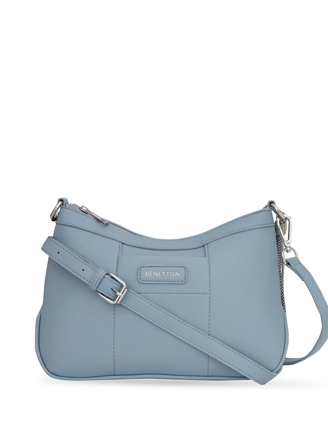 

United Colors of Benetton PU Structured Sling Bag, Blue