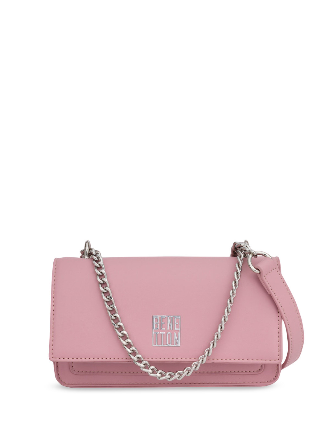 

United Colors of Benetton Structured Sling Bag, Pink