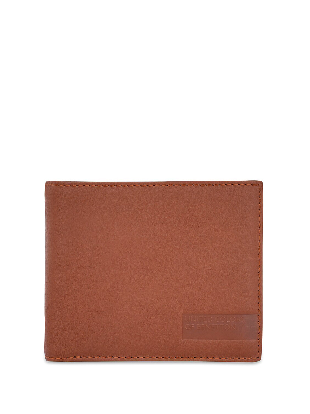 

United Colors of Benetton Leather Two Fold Wallet, Tan