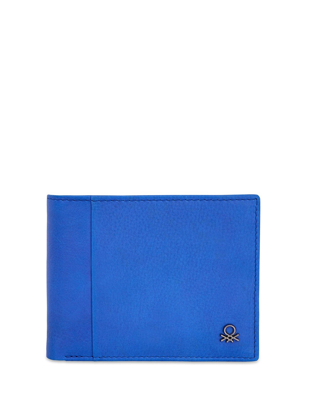 

United Colors of Benetton Men Leather Two Fold Wallet, Blue