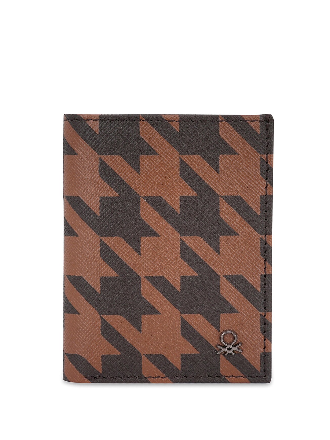 

United Colors of Benetton Men Leather Two Fold Wallet, Tan