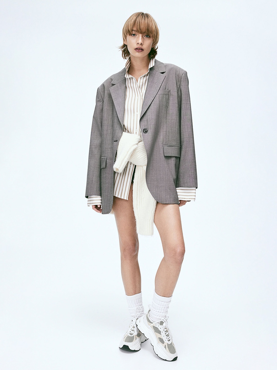 

H&M Loose-Fit Shirt, Beige
