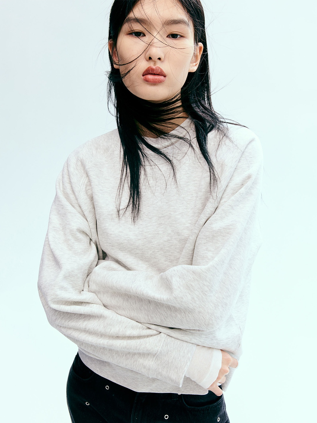 

H&M Women Sweatshirt, Grey