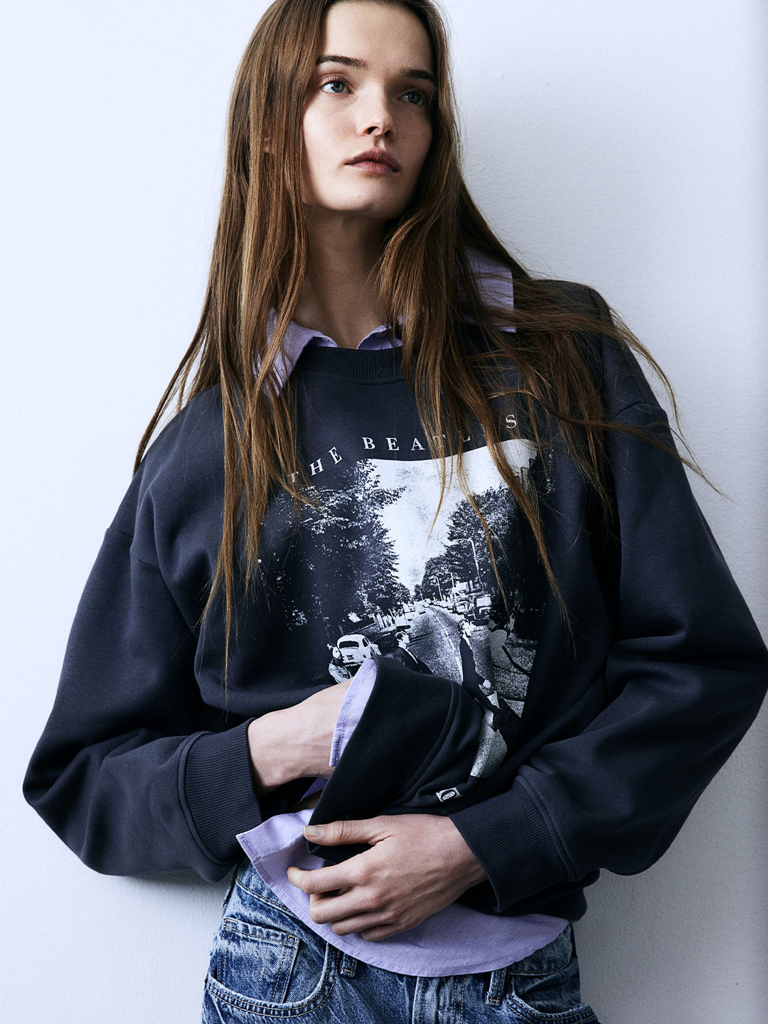 

H&M Motif-Detail Sweatshirt, Grey