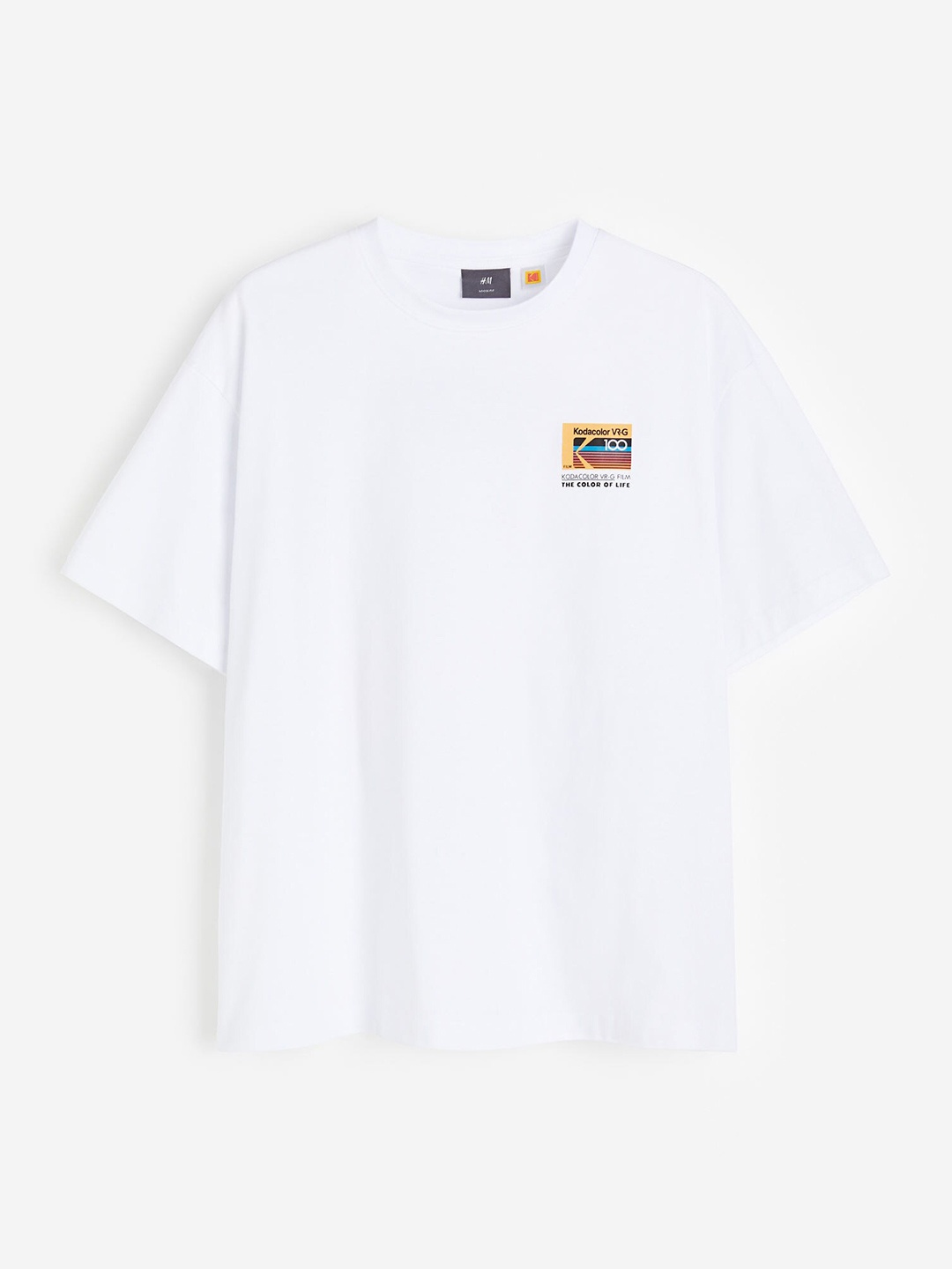 

H&M Men Pure Cotton Loose-Fit Tshirt, White