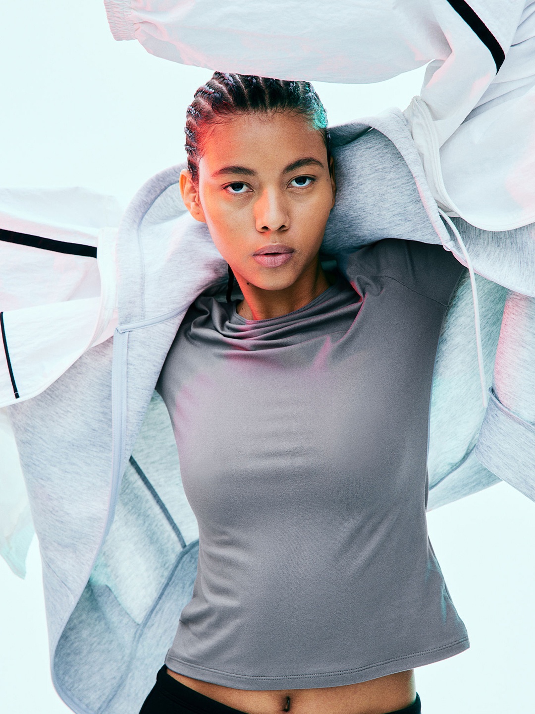 

H&M Boat-Neck Jersey Top, Grey