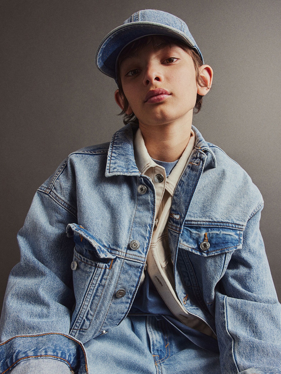 

H&M Boys Cotton Twill Cap, Blue