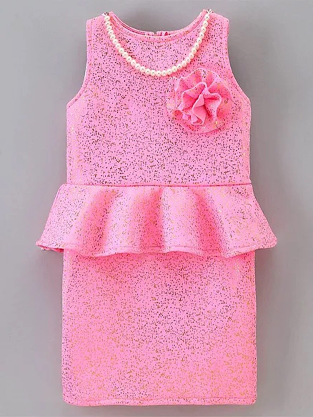 

BAESD Scuba Peplum Dress, Pink