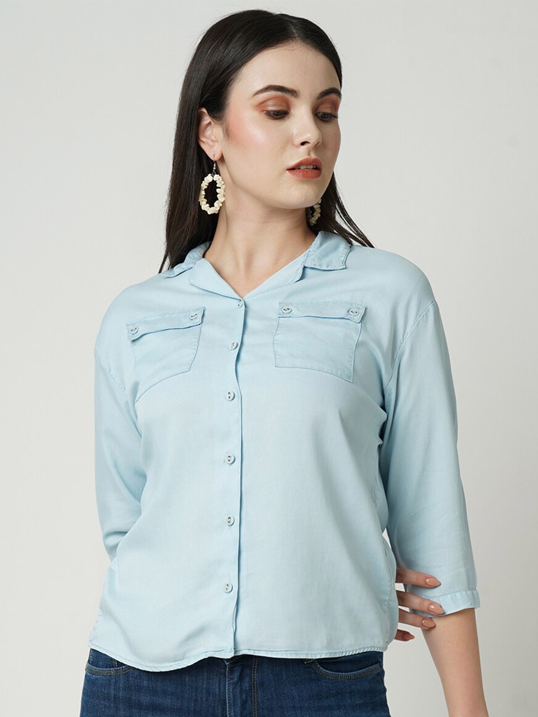 

Kraus Jeans Slim Fit Casual Shirt, Blue