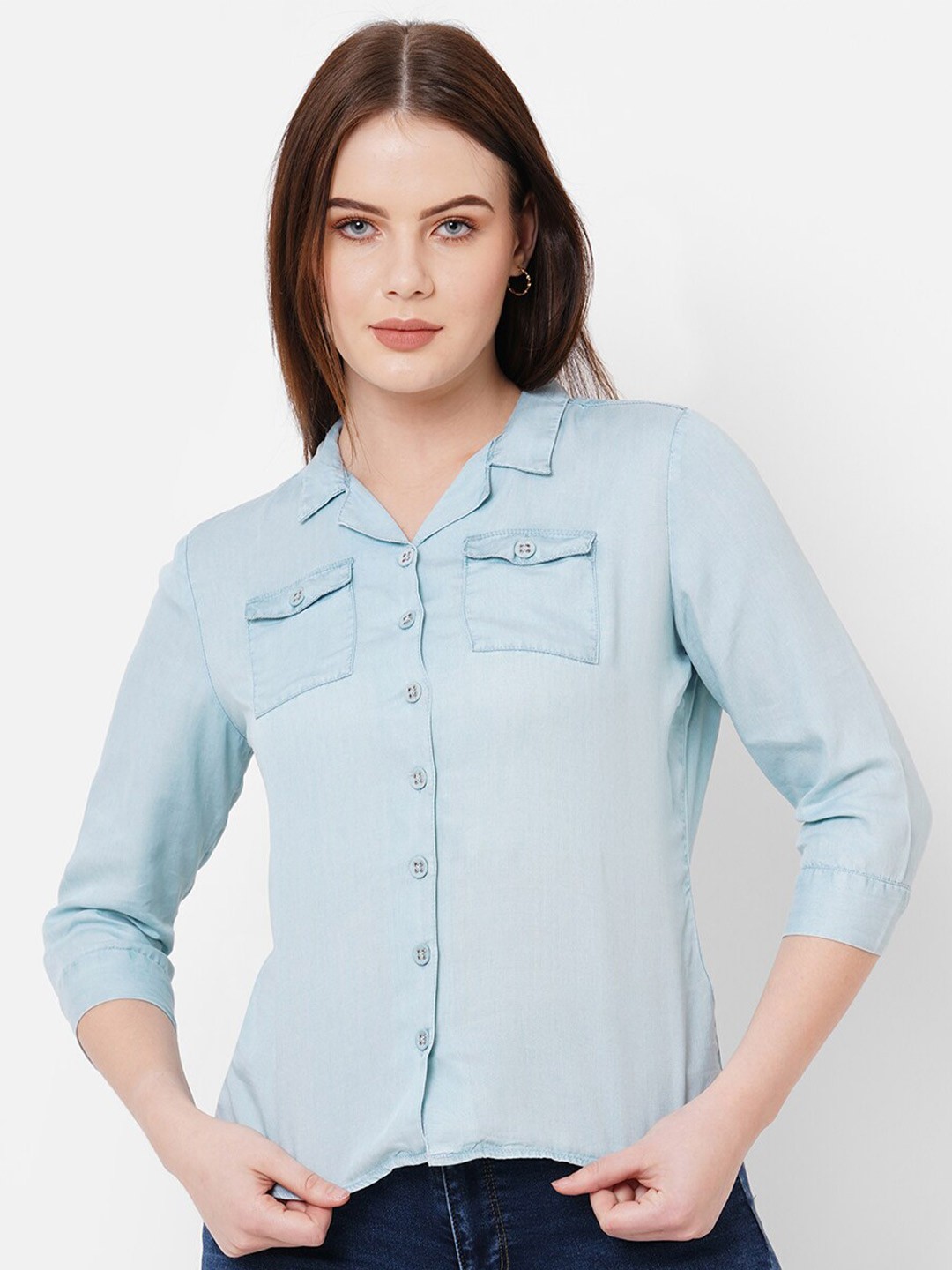 

Kraus Jeans Slim Fit Spread Collar Curved Casual Shirt, Grey