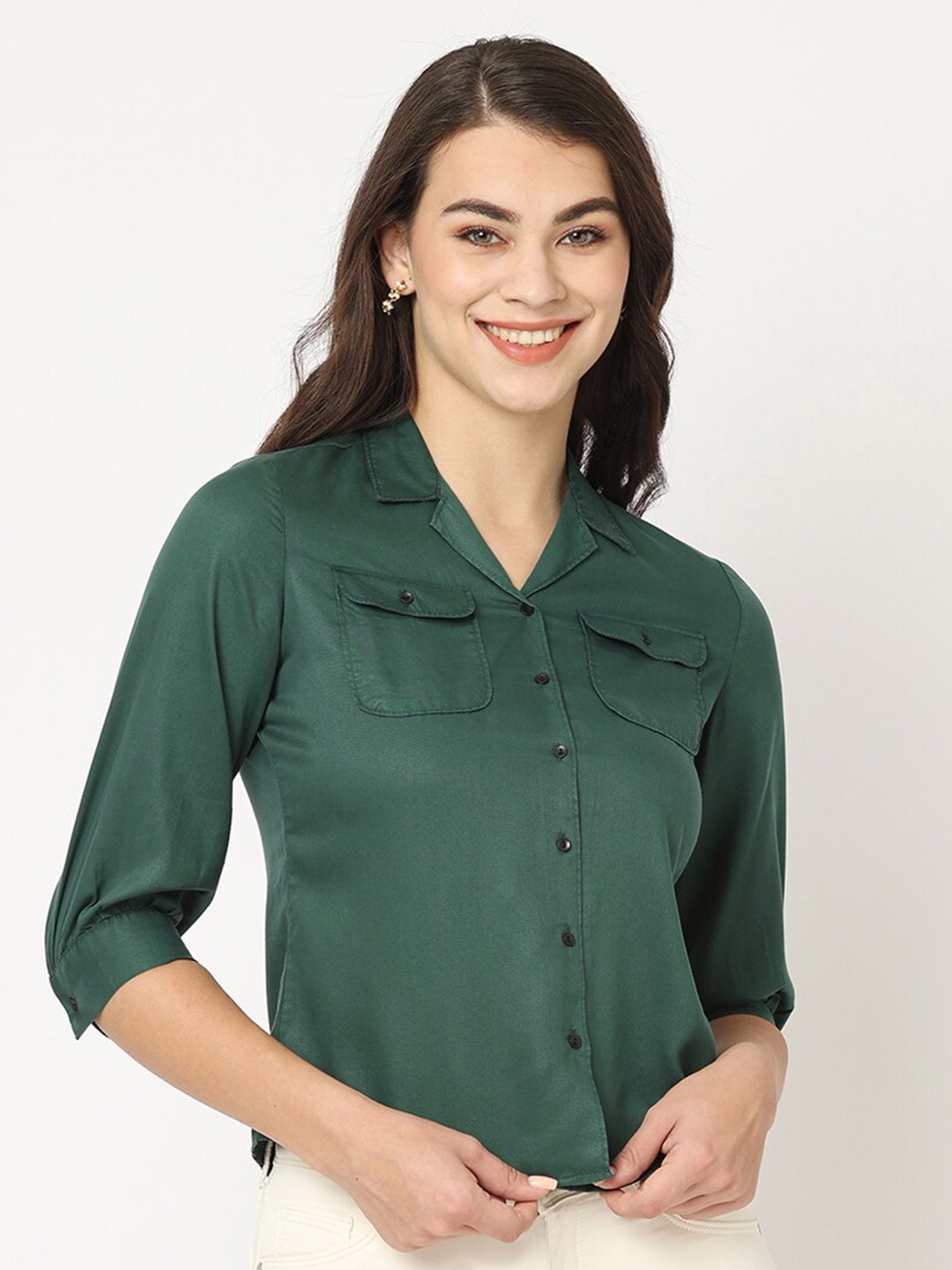 

Kraus Jeans Slim Fit Casual Shirt, Green