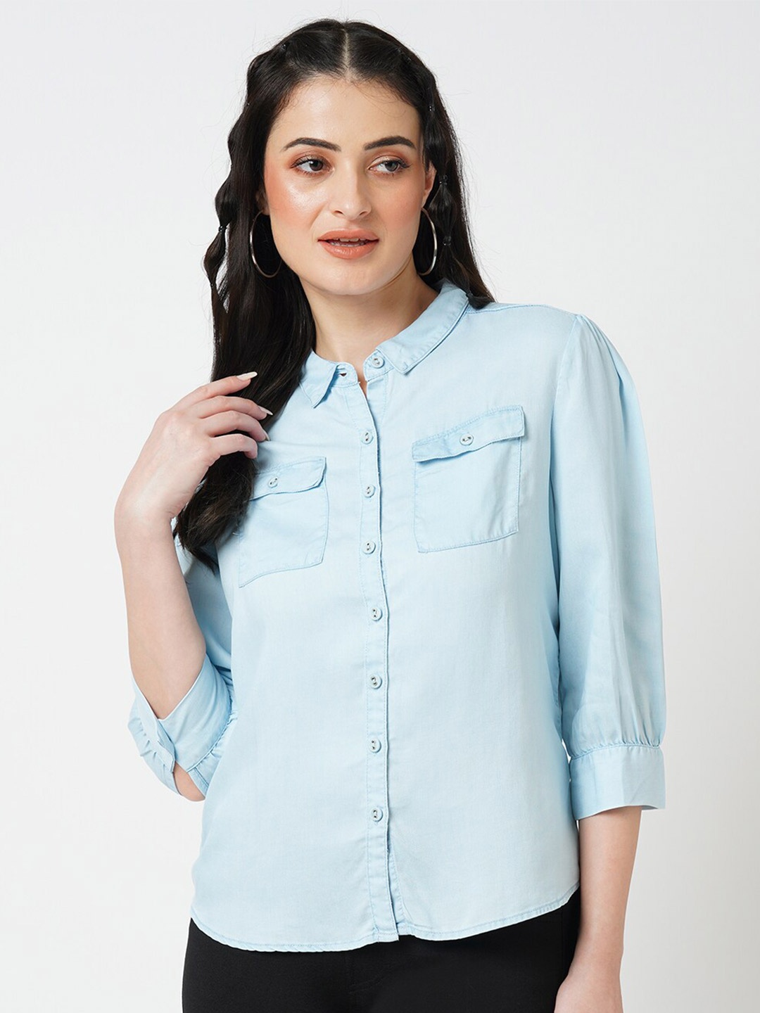 

Kraus Jeans Slim Fit Casual Shirt, Blue