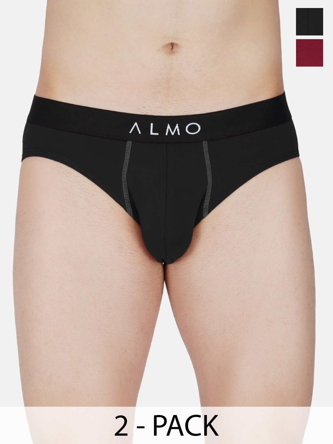 

Almo Wear Pack Of 3 Cotton Anti microbial Basic Briefs CE-B-BGR, Black